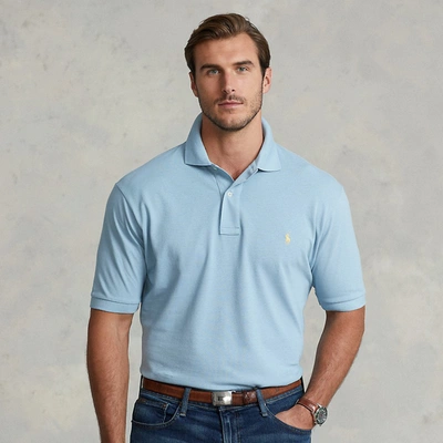 Shop Polo Ralph Lauren The Iconic Mesh Polo Shirt In Blue Note