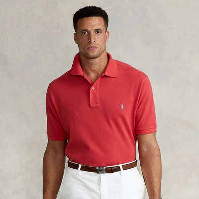 Shop Polo Ralph Lauren The Iconic Mesh Polo Shirt In Starboard Red