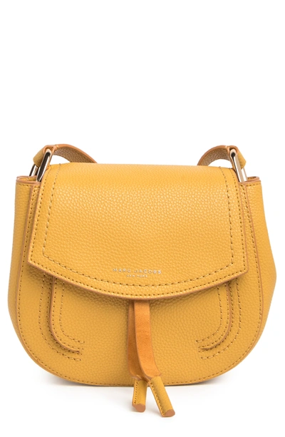 Shop Marc Jacobs Leather Saddle Bag In Narcissus