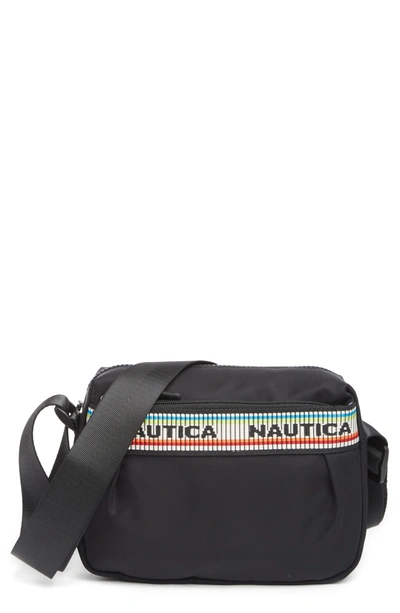 Shop Nautica Riptide Logo Crossbody Bag In Black