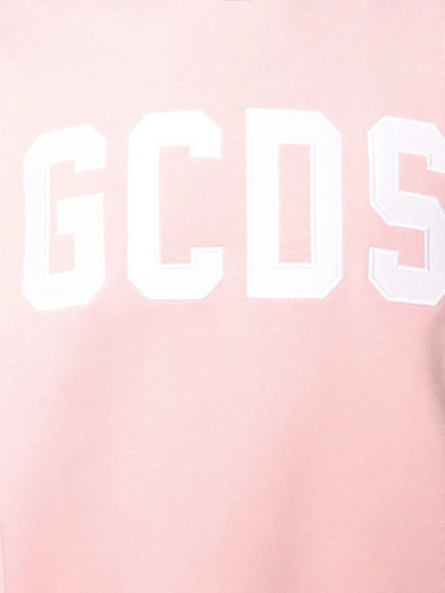 Shop Gcds Felpa Con Logo  In Pink