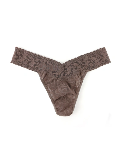 Shop Hanky Panky Signature Lace Original Rise Thong Sale In Brown