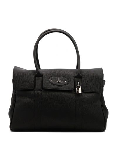 Shop Mulberry Bayswater Tote Bag In Black