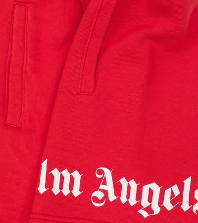 Palm Angels Logo-print Track Shorts In Red White
