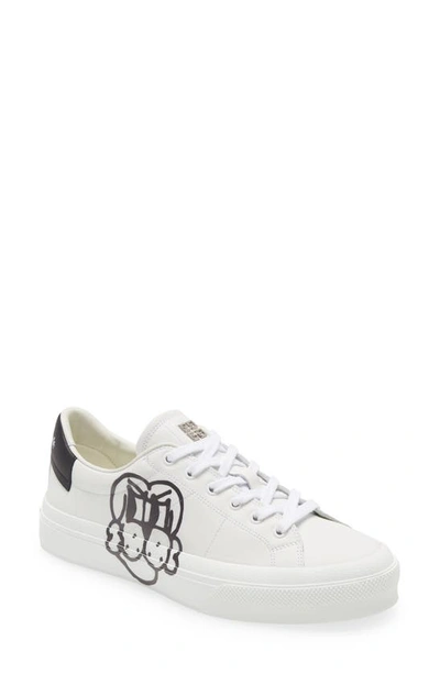 Shop Givenchy City Court Lace-up Sneaker In White/black