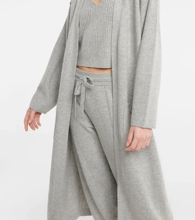 Shop Eres Aimé Longline Cardigan In Grey Flannel