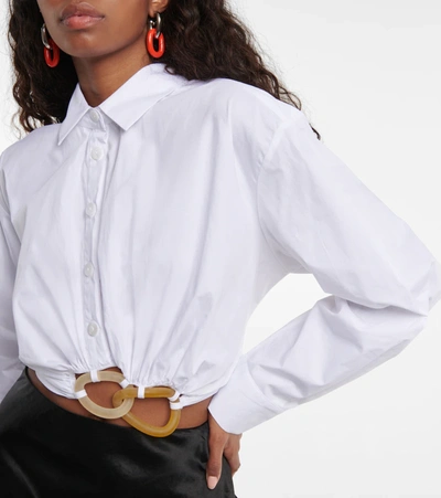 Christopher Esber Resin Linked Cropped Shirt White In White