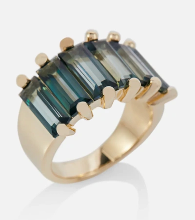 Suzanne Kalan 14kt Gold Ring With Topazes In Purple Mix