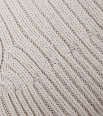 The Row Everest Rib Cashmere Knit Balaclava In Dove