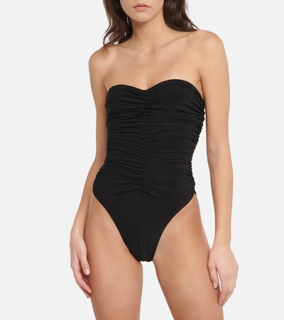 Shop Norma Kamali Slinky Marissa Swimsuit In Black