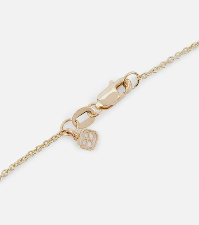 Sydney Evan Love 14kt Gold Necklace With Diamonds In Yellow Gold/emerald