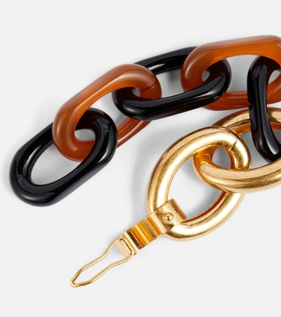 Shop Marni Resin Chain-link Bracelet In Anthracite Dark