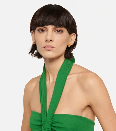 Loewe Gold-plated Anagram Stud Earrings In Gold