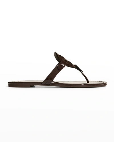 Shop Tory Burch Miller Patent Leather Sandals In Coconut