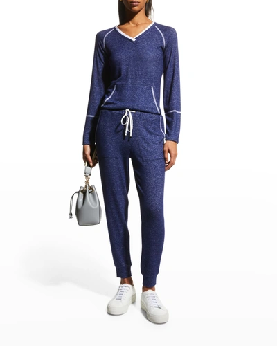 Shop Nic + Zoe Sweet Dreams Stitch Joggers In Navy Mix