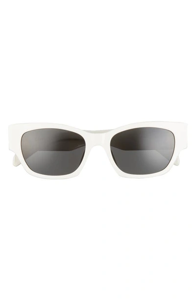 Shop Celine 54mm Cat Eye Sunglasses In Ivory / Smoke