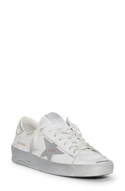 Shop Golden Goose Stardan Low Top Sneaker In White/ Silver