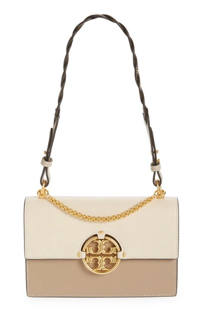 Tory Burch Miller Colorblock Leather Flap Shoulder Bag In Brie / Almond ...