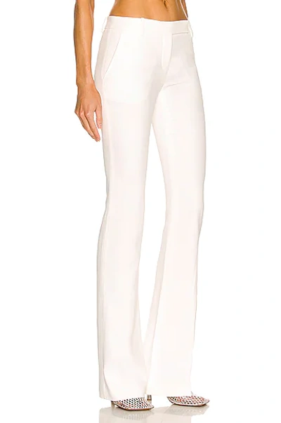 Alexander Mcqueen Leaf Crepe Classic Suiting Pants In Light Ivory