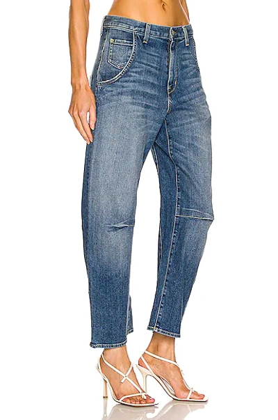 Nili Lotan Terrell Frayed High-rise Straight-leg Jeans In Classic Wash