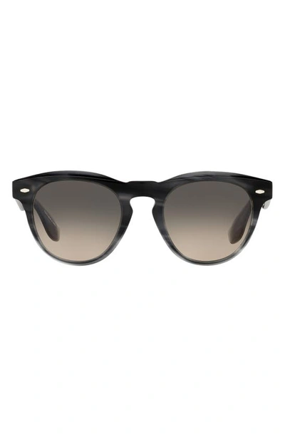 Shop Oliver Peoples Brunello Cucinelli X  Nino 50mm Round Sunglasses In Grey Tort
