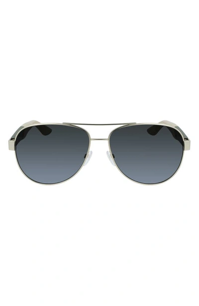 Shop Ferragamo Lifestyle 61mm Aviator Sunglasses In Matte Gold