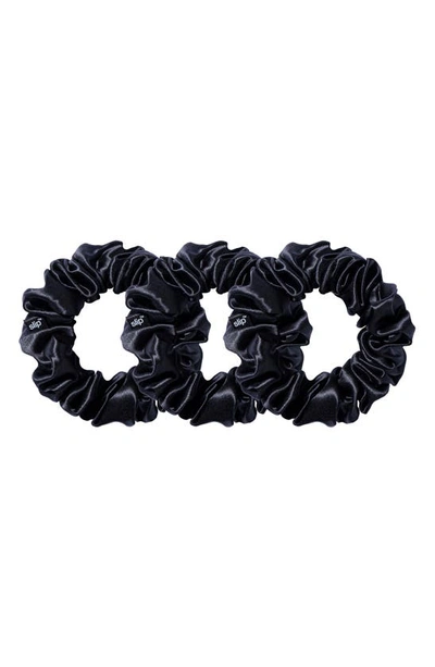 Shop Slip Pure Silk 3-pack Scrunchies In Black