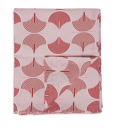 Shop La Doublej Slinky Print Tablecloth (280cm X 180cm) In Pink