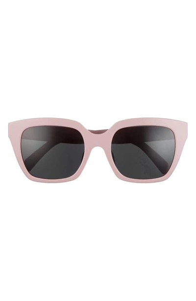 Shop Celine 56mm Cat Eye Sunglasses In Shiny Pink / Smoke