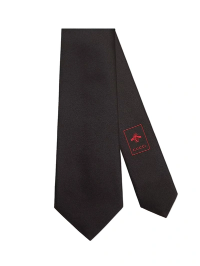 Shop Gucci Interlocking G Black Jacquard Tie