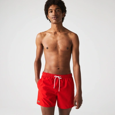 Shop Lacoste Men's Lightweight Swim Shorts - Xl In Red