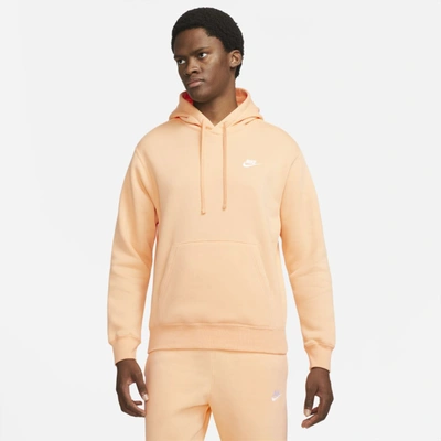 Shop Nike Men's  Sportswear Club Fleece Pullover Hoodie In Orange
