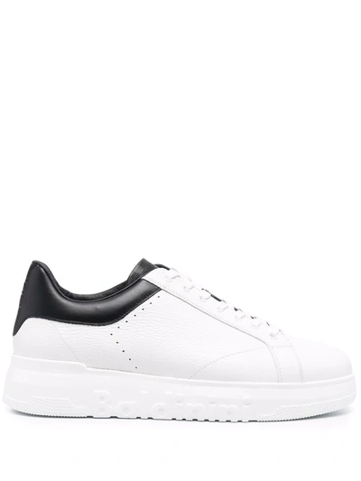 Shop Baldinini Blubber Low-top Leather Sneakers In Weiss