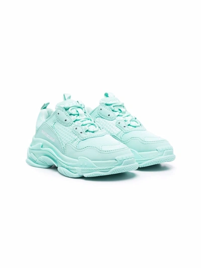 Shop Balenciaga Triple S Lace-up Sneakers In Green