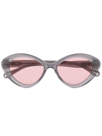 Shop Chloé Osco Cat-eye Sunglasses In Grey
