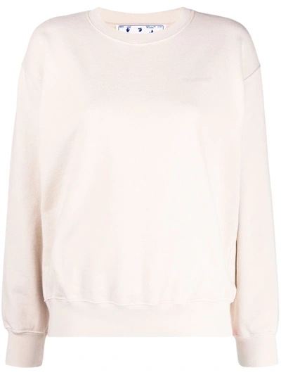 Off-white Diag-print Crew-neck Sweatshirt In Neutrals