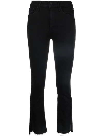 Shop Mother Insider Raw-cut Skinny Jeans In Black