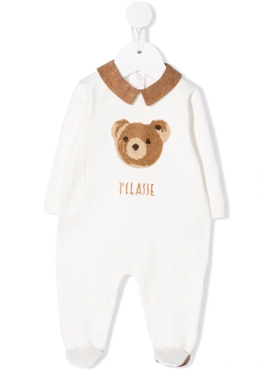 Shop Alviero Martini Teddy Bear-knit Merino Pajamas In White