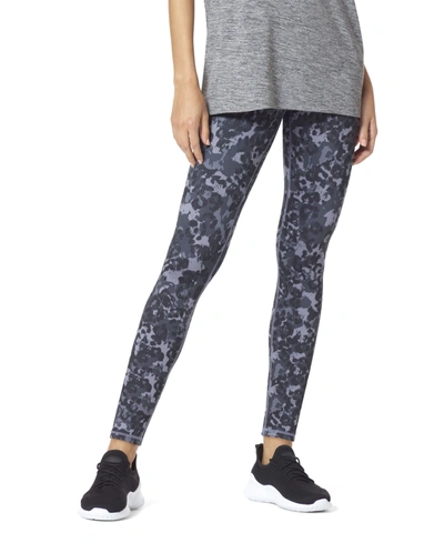 Hue Reversible Denim High Rise Leggings In Leopard