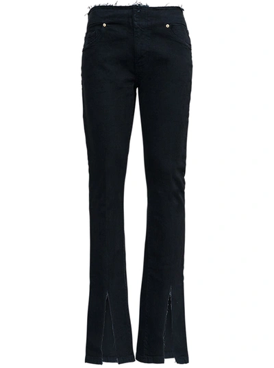 Shop Frame Black Denim Jeans With Split Detail