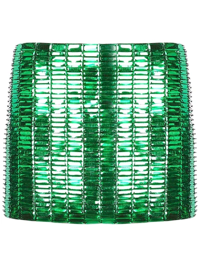Shop Attico Emerald Skirt In Green