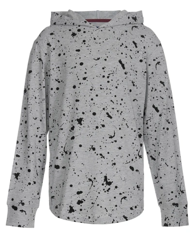 Shop Univibe Big Boys Tuscan Splatter Print Long Sleeve Jersey Knit Hoodie In Gray Heather