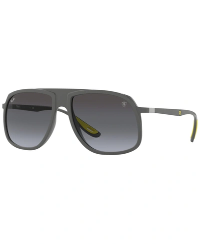 Shop Ray Ban Ray-ban Men's Sunglasses, Rb4308m 58 Scuderia Ferrari Collection In Gray/gray Gradient
