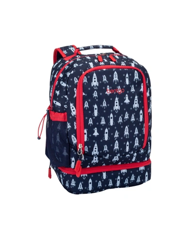 Shop Bentgo Kids Prints 2-in-1 Backpack And Insulated Lunch Bag In Blue And Red