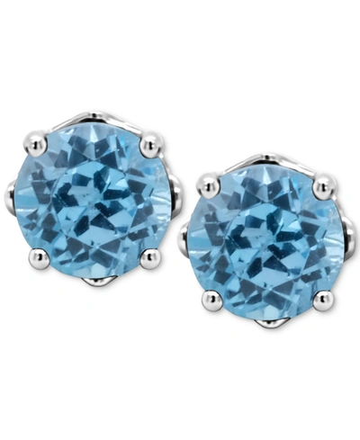 Macy's Rhodolite Garnet Stud Earrings (1-1/5 Ct. T.w.) In Sterling Silver (also In Opal, Citrine, White Top In Blue Topaz