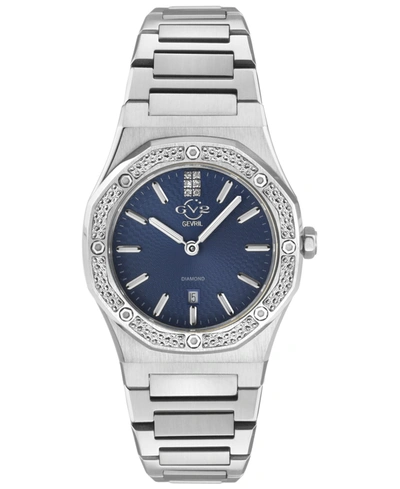 Shop Gevril Gv2 Women's Palmanova Silver-tone Stainless Steel Swiss Quartz Bracelet Watch 33mm