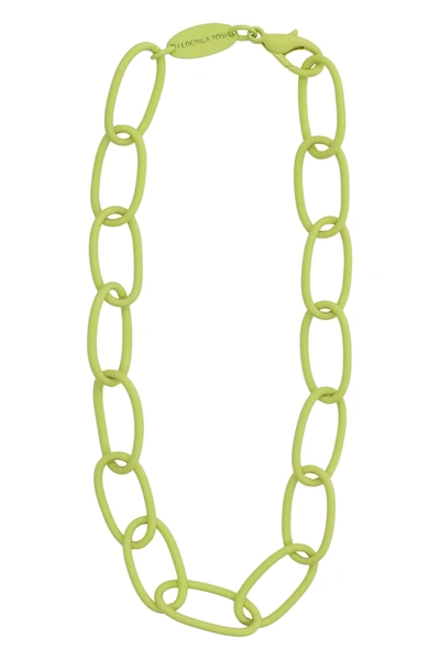Shop Federica Tosi Bolt Necklace In Green