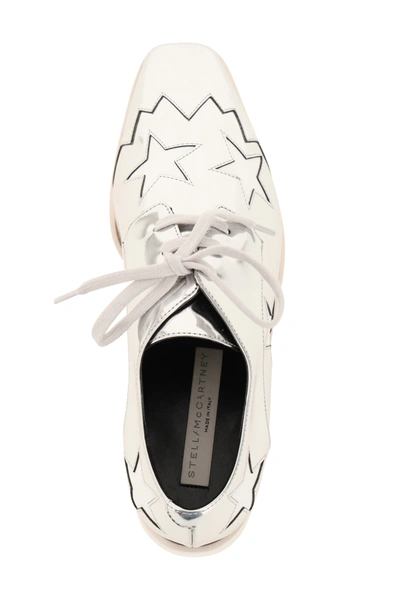 Shop Stella Mccartney Elyse Lace-up Shoes In Silver,white
