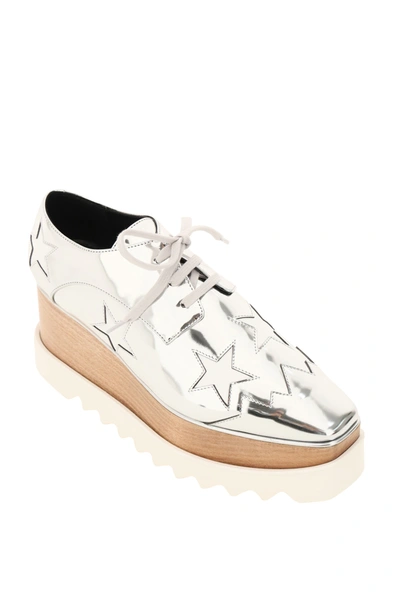 Shop Stella Mccartney Elyse Lace-up Shoes In Silver,white