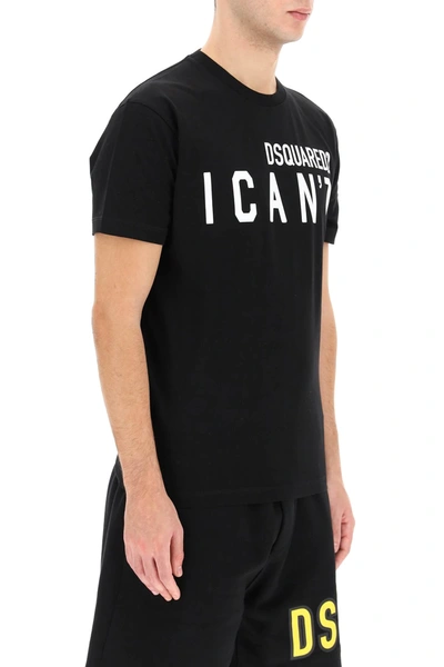 Shop Dsquared2 I Can't T-shirt In Black,white